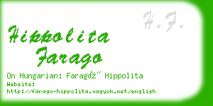 hippolita farago business card